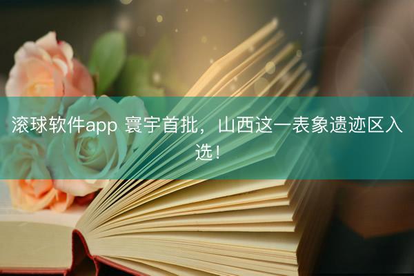 滚球软件app 寰宇首批，山西这一表象遗迹区入选！