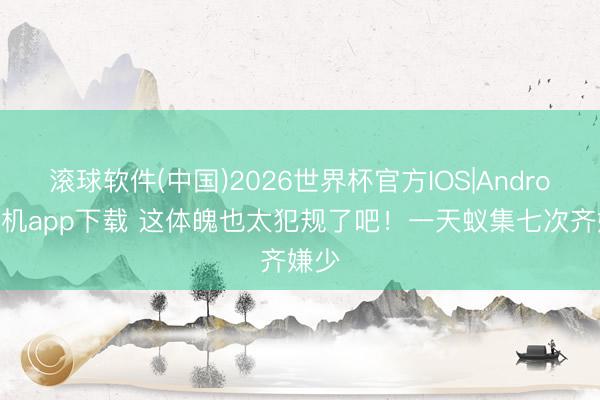 滚球软件(中国)2026世界杯官方IOS|Android手机app下载 这体魄也太犯规了吧！一天蚁集七次齐嫌少