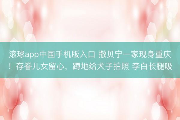 滚球app中国手机版入口 撒贝宁一家现身重庆！存眷儿女留心，蹲地给犬子拍照 李白长腿吸
