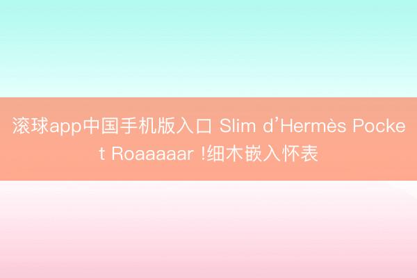 滚球app中国手机版入口 Slim d’Hermès Pocket Roaaaaar !细木嵌入怀表