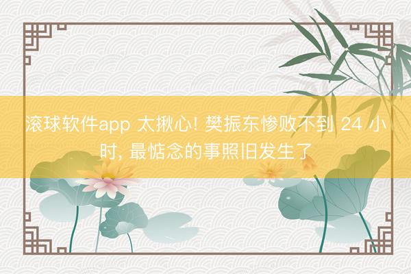 滚球软件app 太揪心! 樊振东惨败不到 24 小时， 最惦念的事照旧发生了