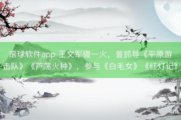滚球软件app 王文军骤一火，曾抓导《平原游击队》《芦荡火种》，参与《白毛女》《红灯记》