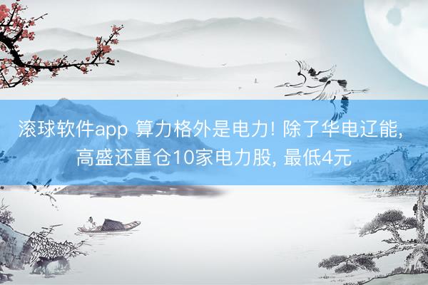 滚球软件app 算力格外是电力! 除了华电辽能， 高盛还重仓10家电力股， 最低4元