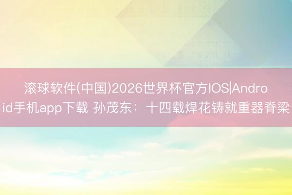 滚球软件(中国)2026世界杯官方IOS|Android手机app下载 孙茂东：十四载焊花铸就重器脊梁