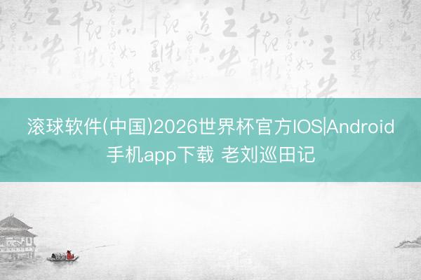 滚球软件(中国)2026世界杯官方IOS|Android手机app下载 老刘巡田记